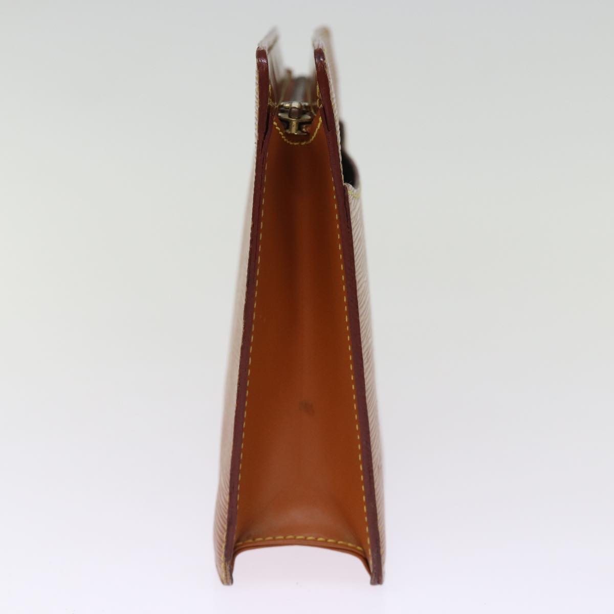 LOUIS VUITTON Epi Pochette Homme Bag Brown Zipang gold M52528 LV 74311