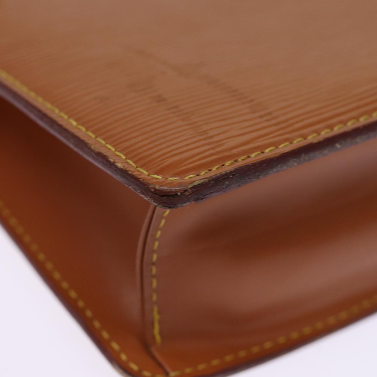 LOUIS VUITTON Epi Pochette Homme Bag Brown Zipang gold M52528 LV 74311