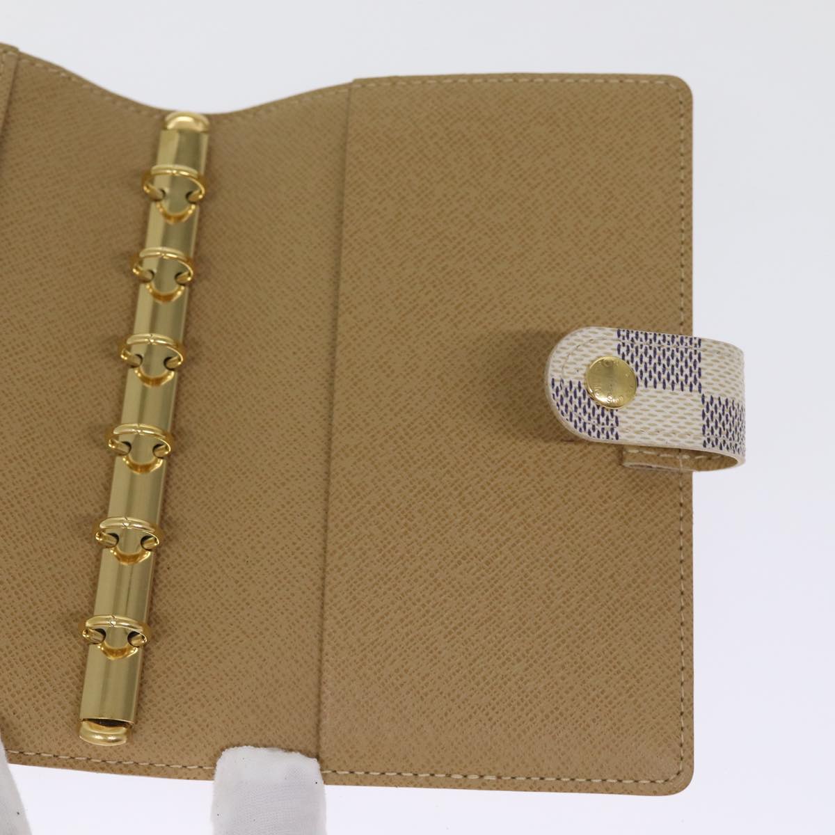 LOUIS VUITTON Damier Azur Agenda PM Day Cover Label Collection R21070 74325