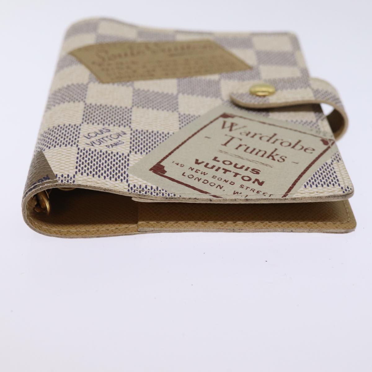 LOUIS VUITTON Damier Azur Agenda PM Day Cover Label Collection R21070 74325