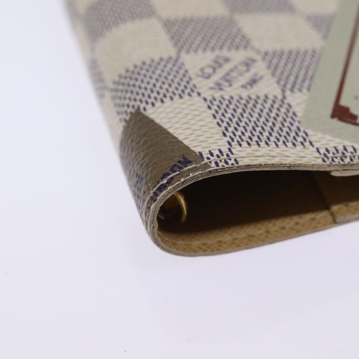 LOUIS VUITTON Damier Azur Agenda PM Day Cover Label Collection R21070 74325