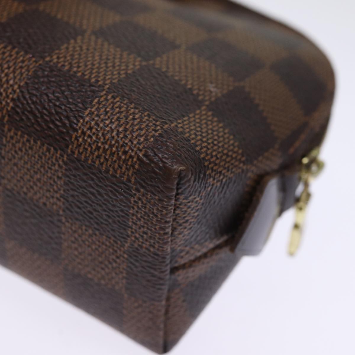 LOUIS VUITTON Damier Ebene Pochette Cosmetic PM Pouch N47516 LV 74333
