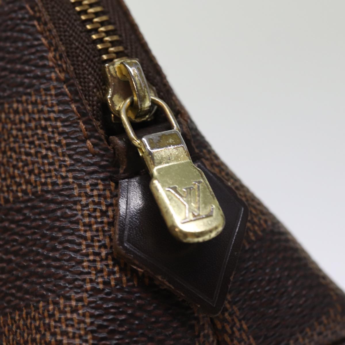 LOUIS VUITTON Damier Ebene Pochette Cosmetic PM Pouch N47516 LV 74333
