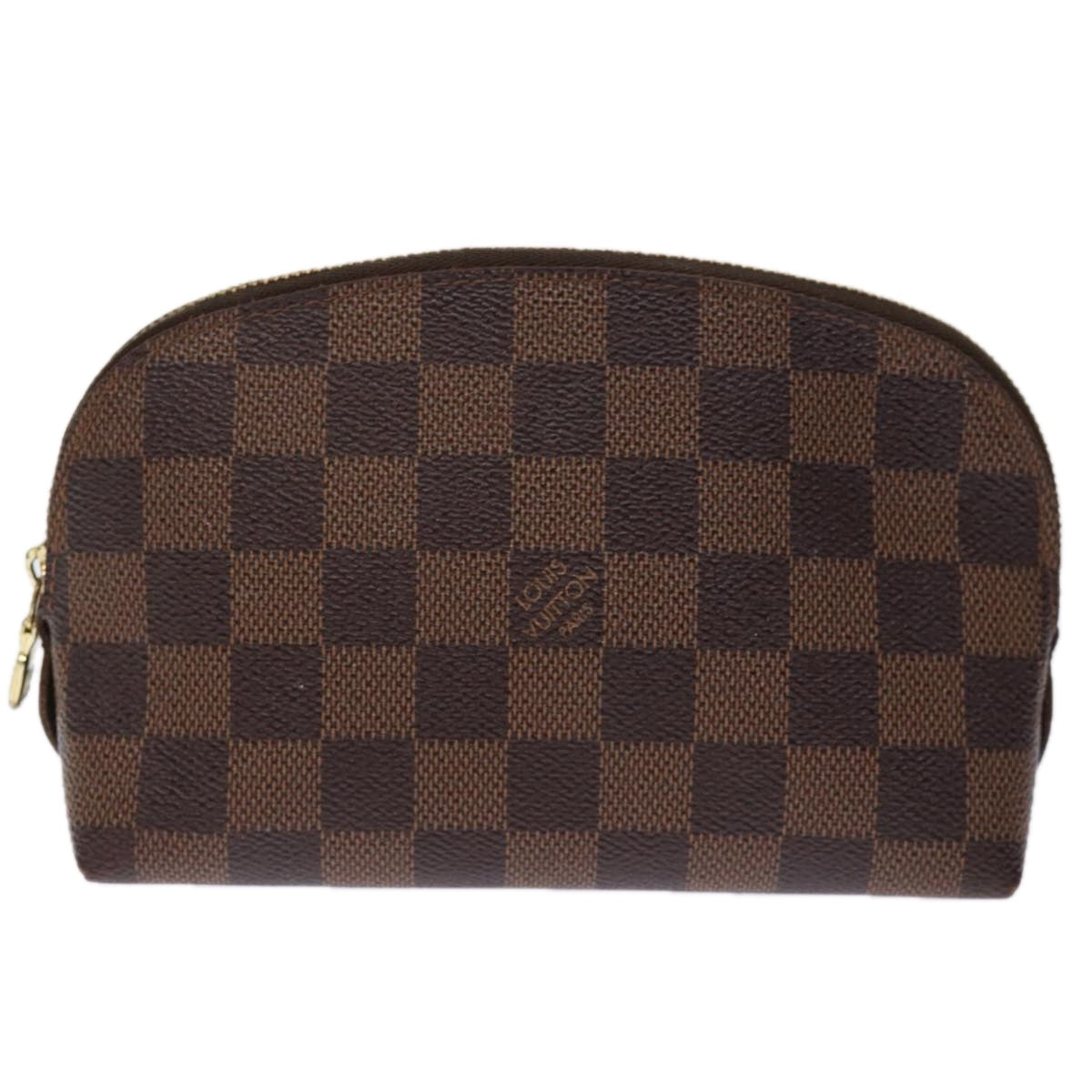 LOUIS VUITTON Damier Ebene Pochette Cosmetic PM Pouch N47516 LV 74333