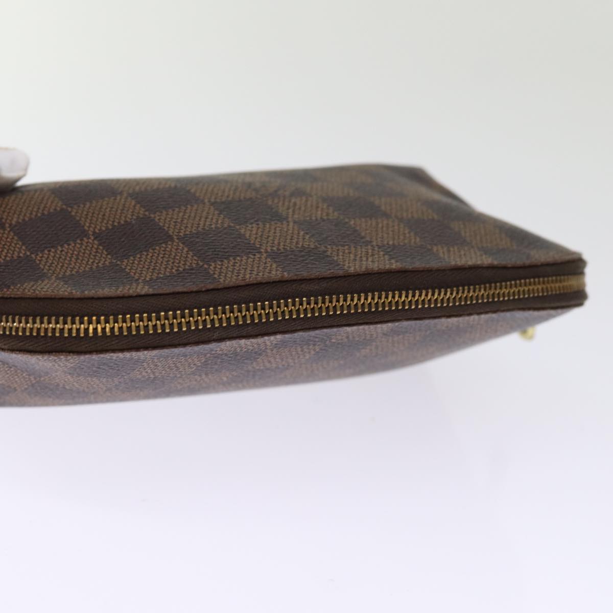 LOUIS VUITTON Damier Ebene Pochette Cosmetic PM Pouch N47516 LV 74333