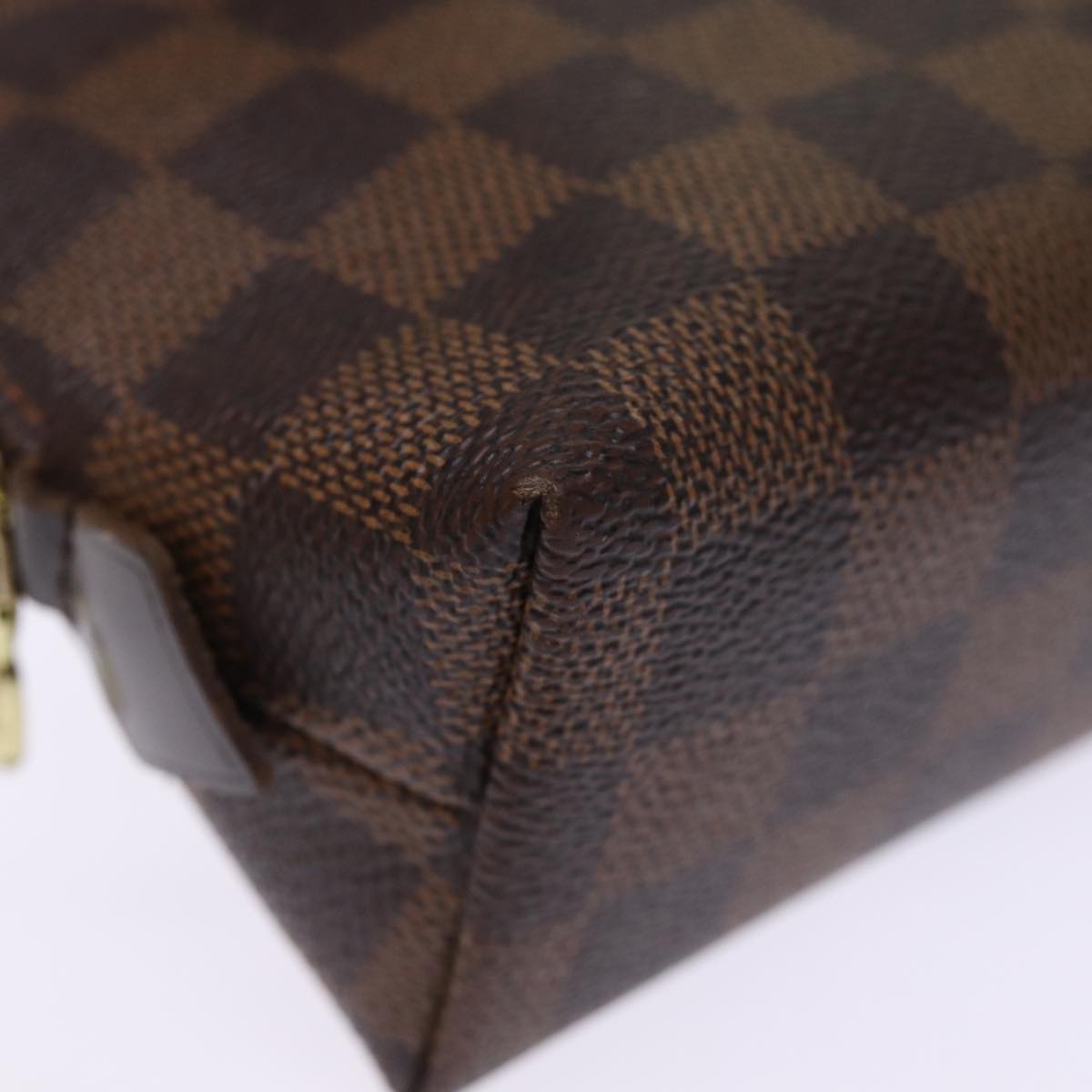 LOUIS VUITTON Damier Ebene Pochette Cosmetic PM Pouch N47516 LV 74333