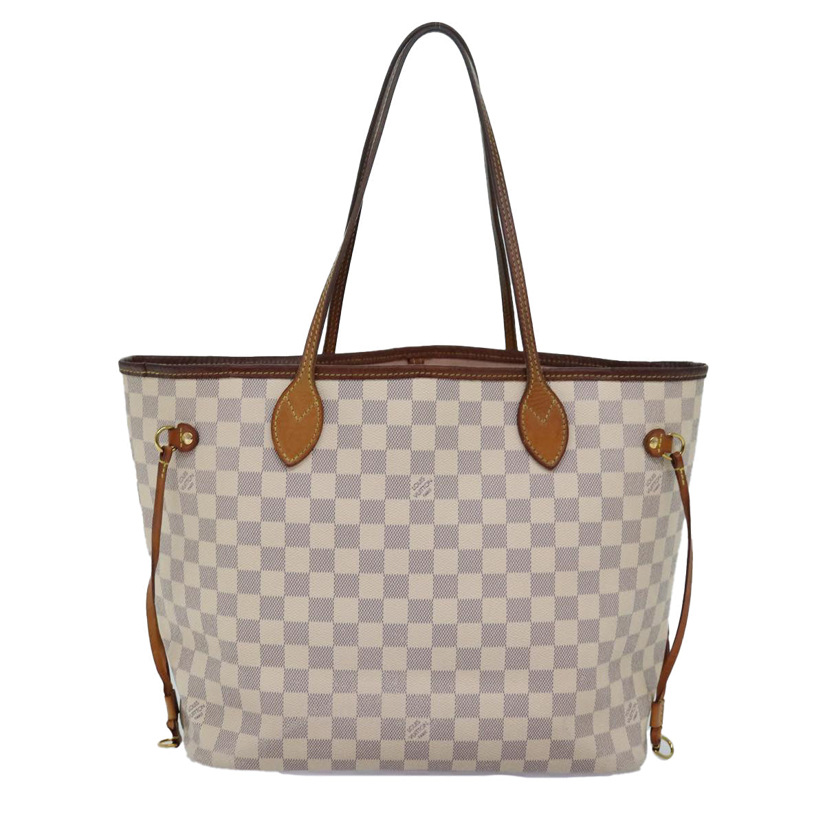LOUIS VUITTON Damier Azur Neverfull MM Tote Bag N41605 LV 74335