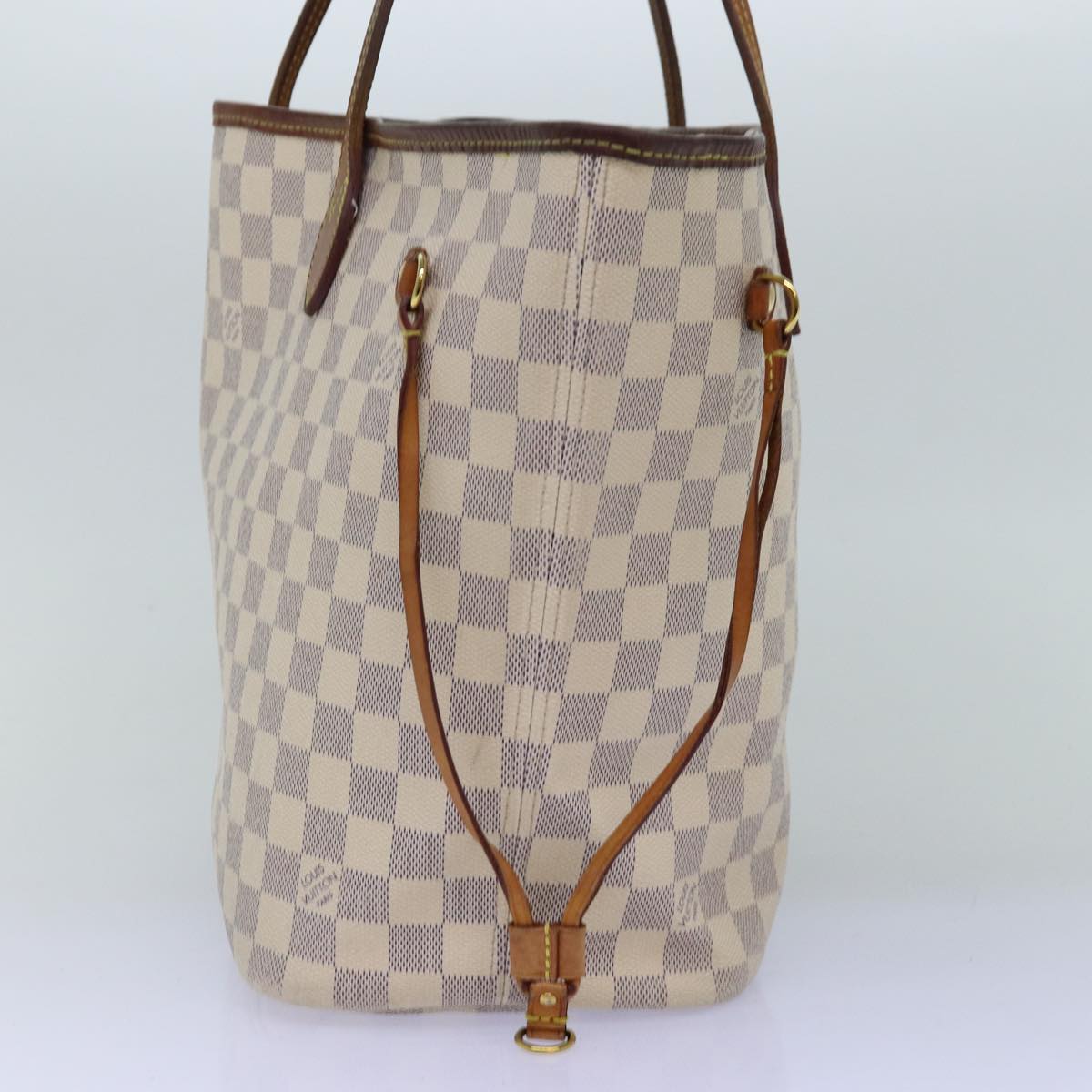 LOUIS VUITTON Damier Azur Neverfull MM Tote Bag N41605 LV 74335