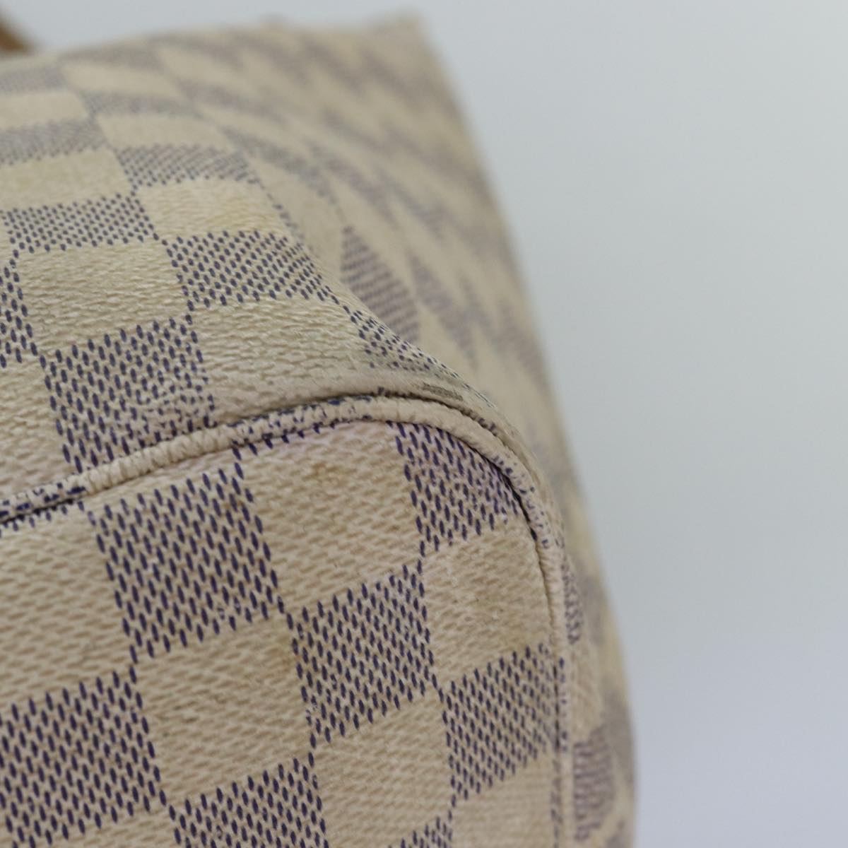 LOUIS VUITTON Damier Azur Neverfull MM Tote Bag N41605 LV 74336
