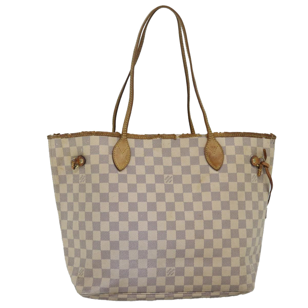 LOUIS VUITTON Damier Azur Neverfull MM Tote Bag N41605 LV 74336
