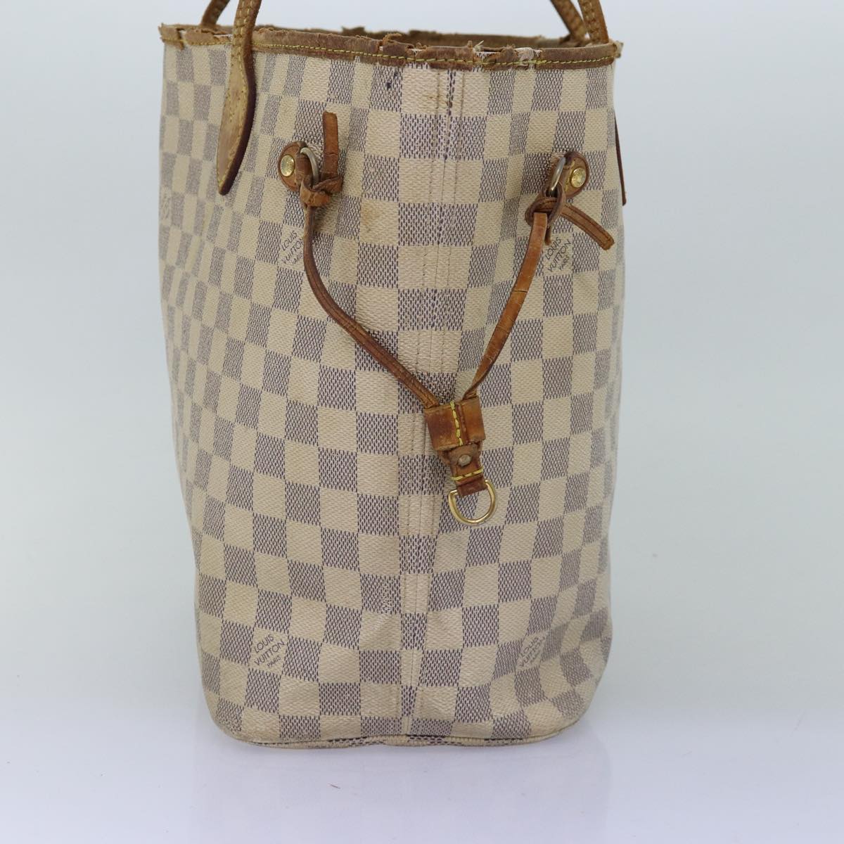 LOUIS VUITTON Damier Azur Neverfull MM Tote Bag N41605 LV 74336