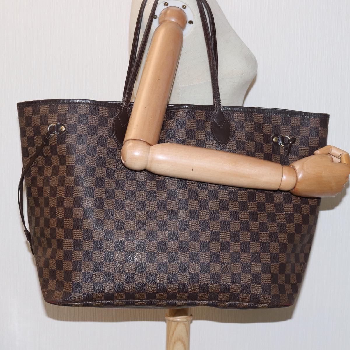 LOUIS VUITTON Damier Ebene Neverfull GM Tote Bag N51106 LV 74337