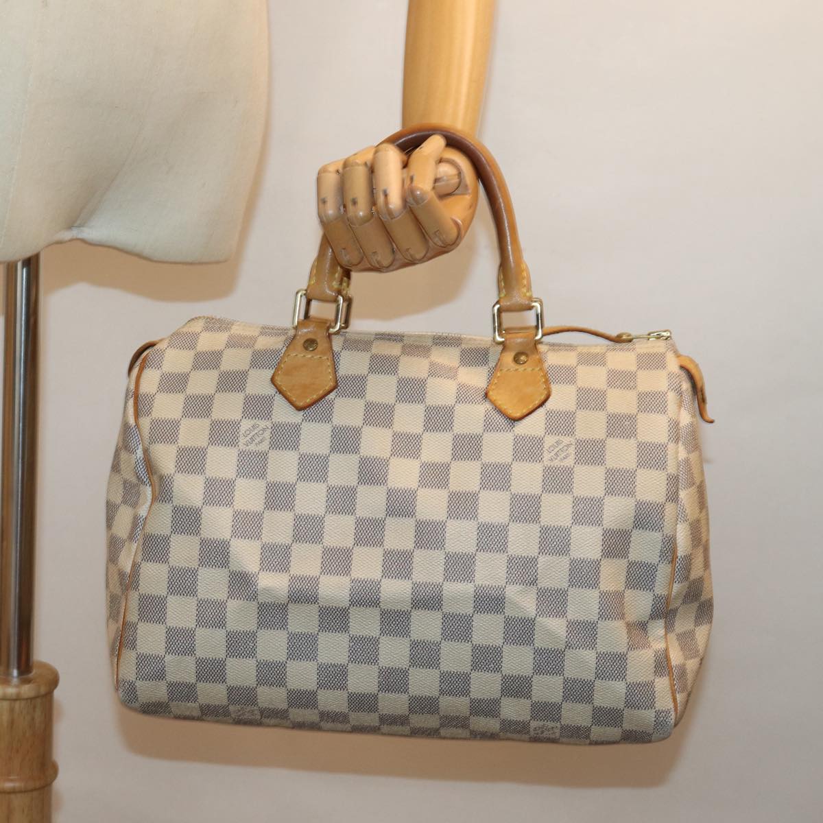 LOUIS VUITTON Damier Azur Speedy 30 Hand Bag N41533 LV 74345