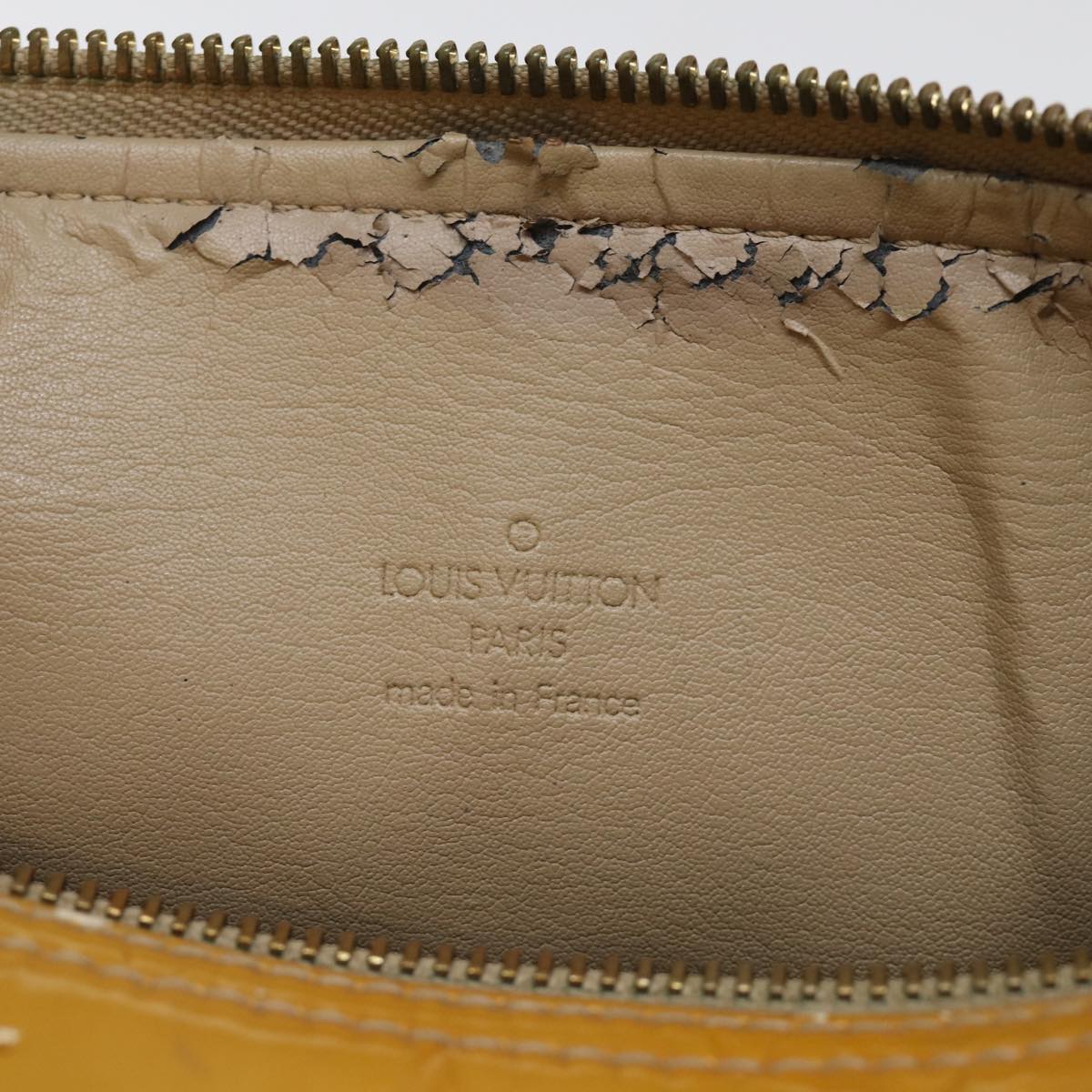 LOUIS VUITTON Monogram Vernis Bedford Hand Bag Beige M91006 LV 74366