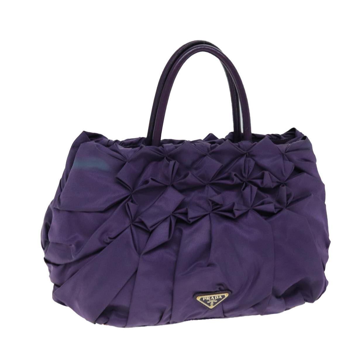 Luxury PradaHand Bag Nylon Purple 74403