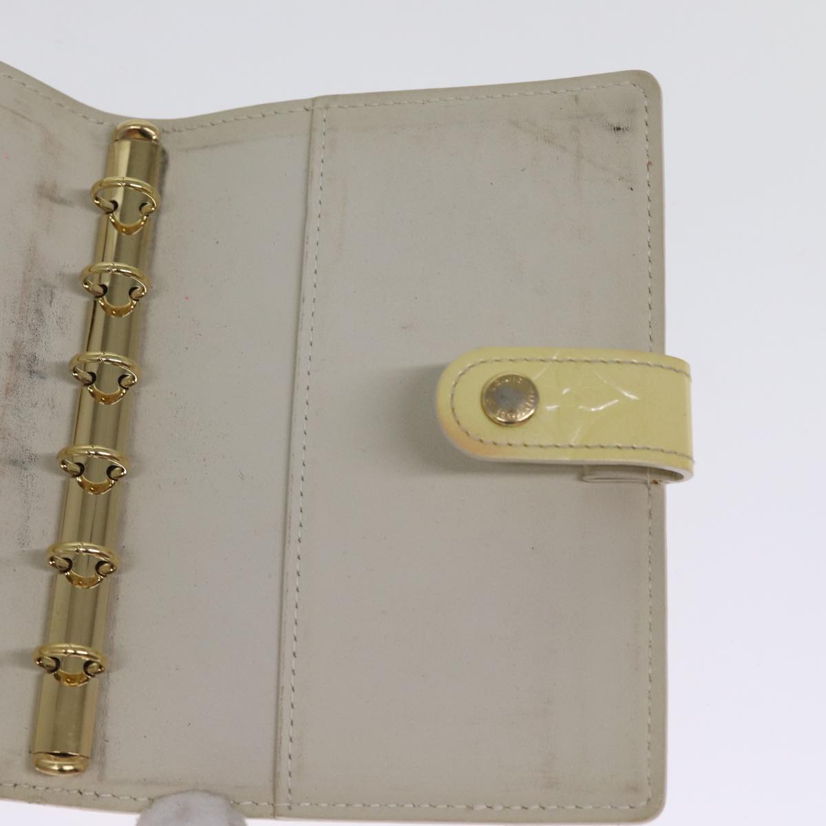 LOUIS VUITTON Vernis Agenda PM Day Planner Cover Perle R21010 LV 74414