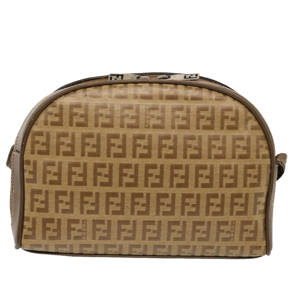 Luxury Fendi Zucchino Canvas Shoulder Bag Brown74424
