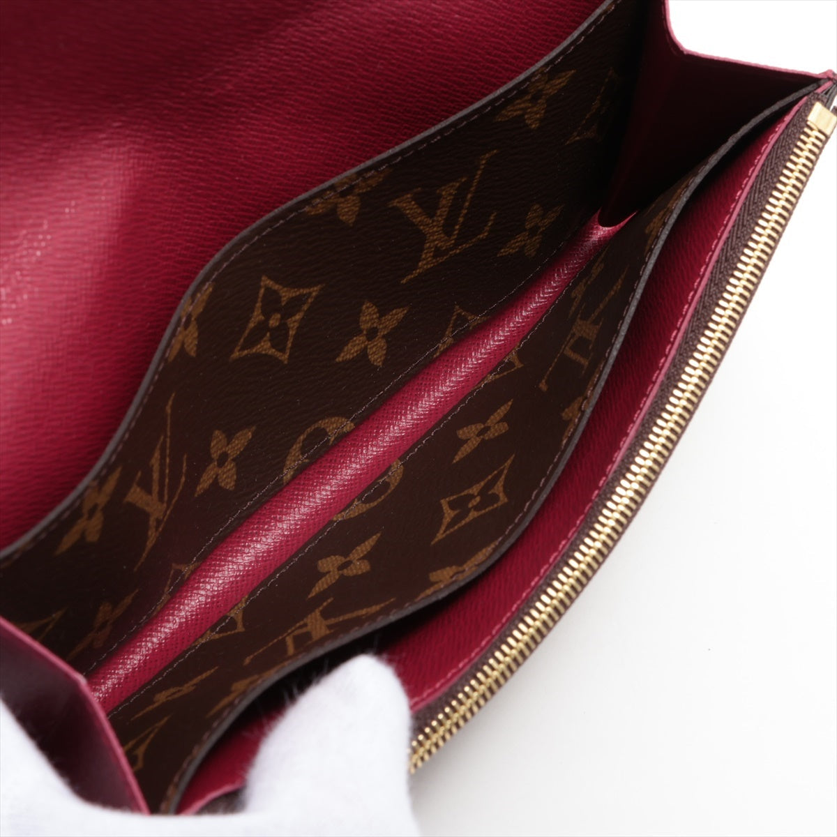 Louis Vuitton Monogram Portfolio Emily M60697 Fuchsha Pink Wallet