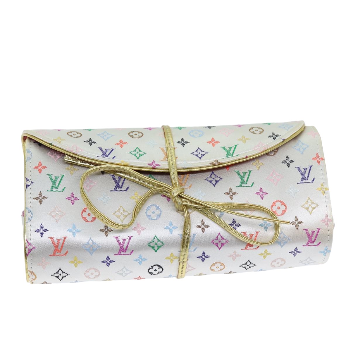 LOUIS VUITTON Multicolor Trousse Bijou Pliable Box White M92047 LV 74441A