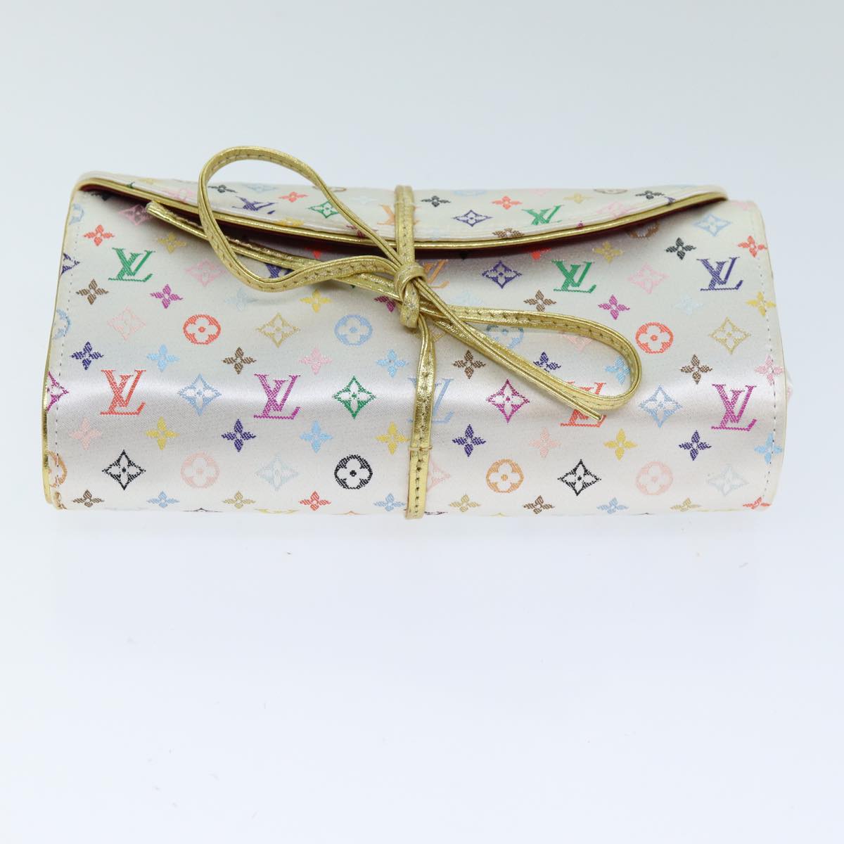 LOUIS VUITTON Multicolor Trousse Bijou Pliable Box White M92047 LV 74441A