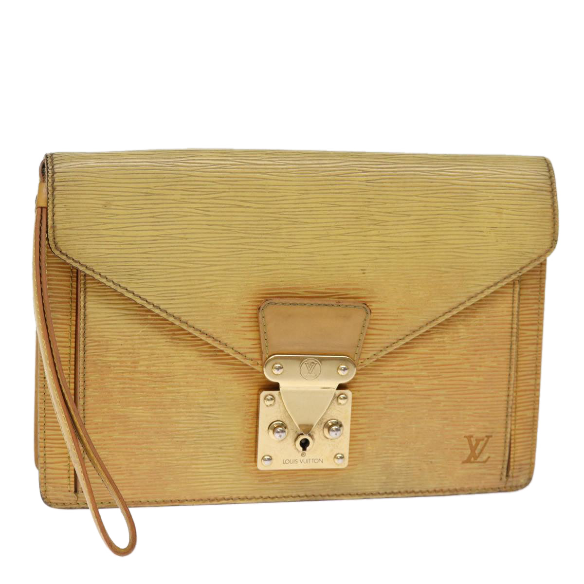 LOUIS VUITTON Epi Serie Dragonne Clutch Bag Winnipeg Beige M52616 LV 74445