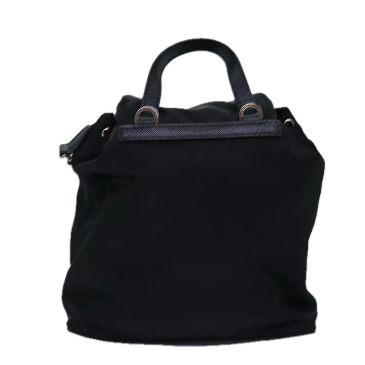 Luxury PradaChain Shoulder Bag Nylon Black 74455A