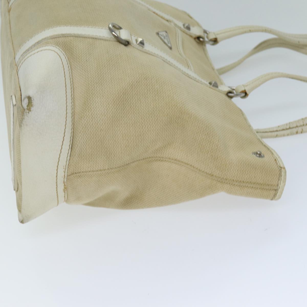 Luxury PradaTote Bag Canvas Beige 74474
