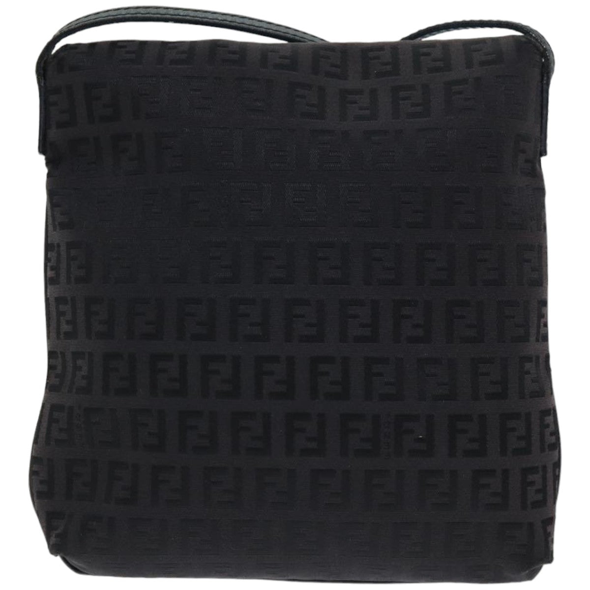 Luxury Fendi Zucchino Canvas Mamma Baguette Shoulder Bag Black74484