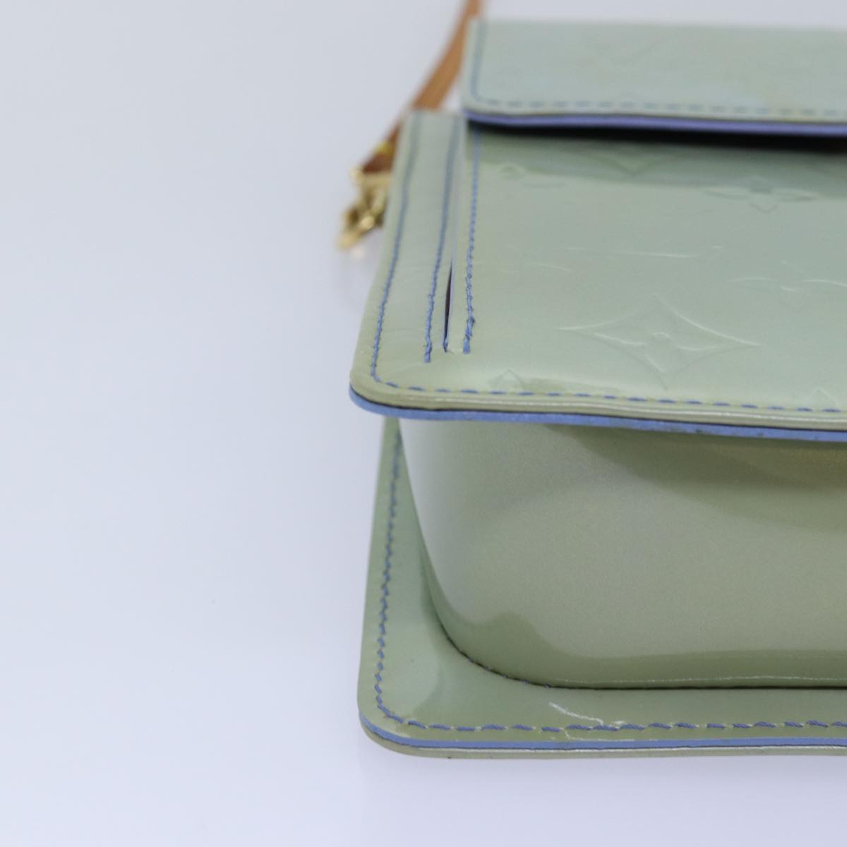 LOUIS VUITTON Monogram Vernis Motto Pouch Lavande M91224 LV 74489