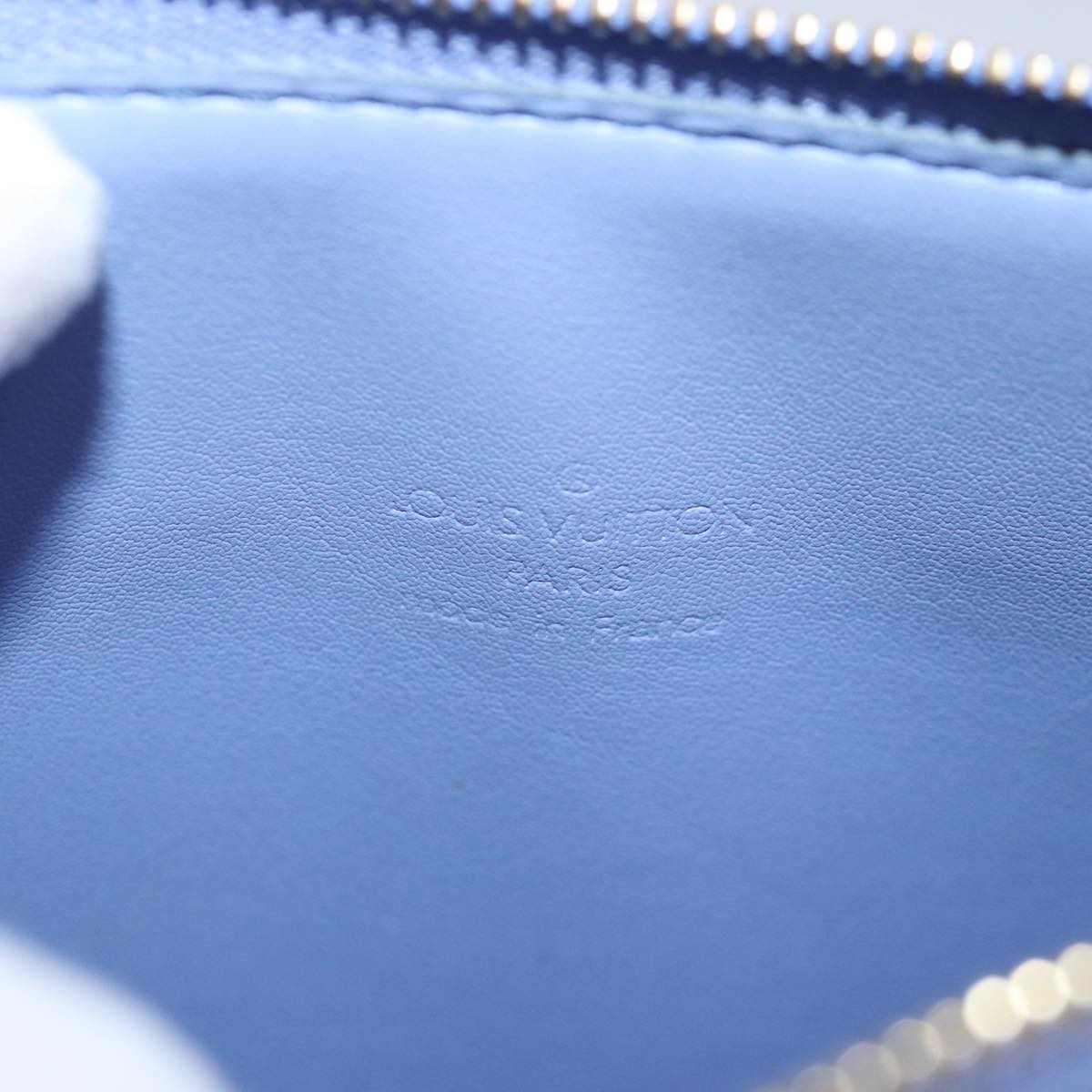 LOUIS VUITTON Monogram Vernis Motto Pouch Lavande M91224 LV 74489
