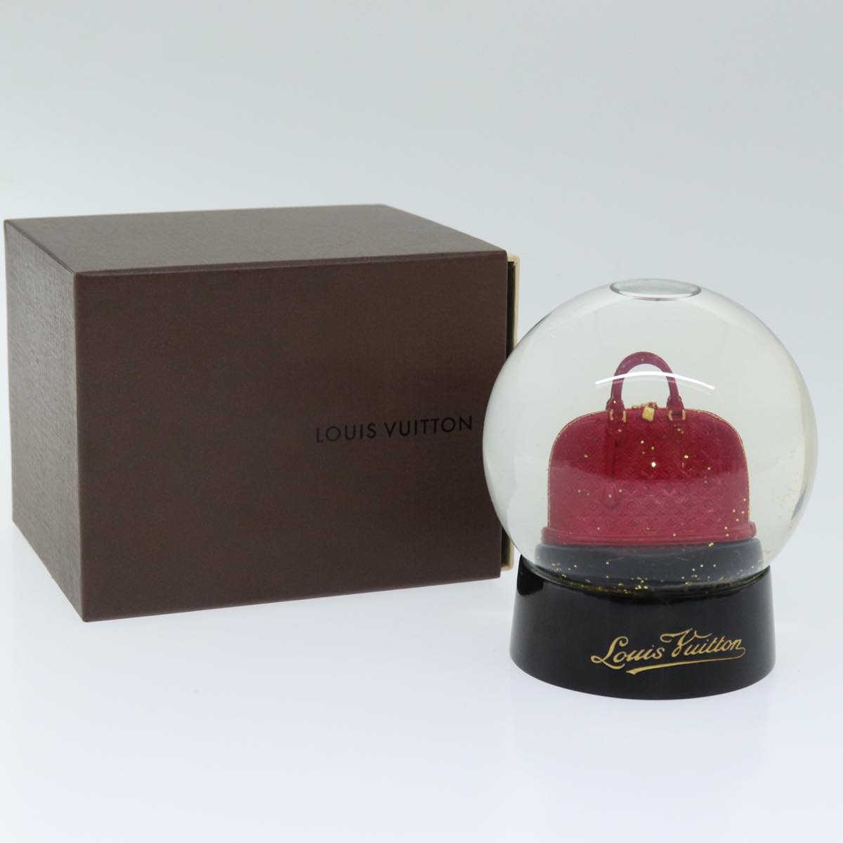 LOUIS VUITTON Snow Globe Alma VIP Limited Clear Red LV 74498