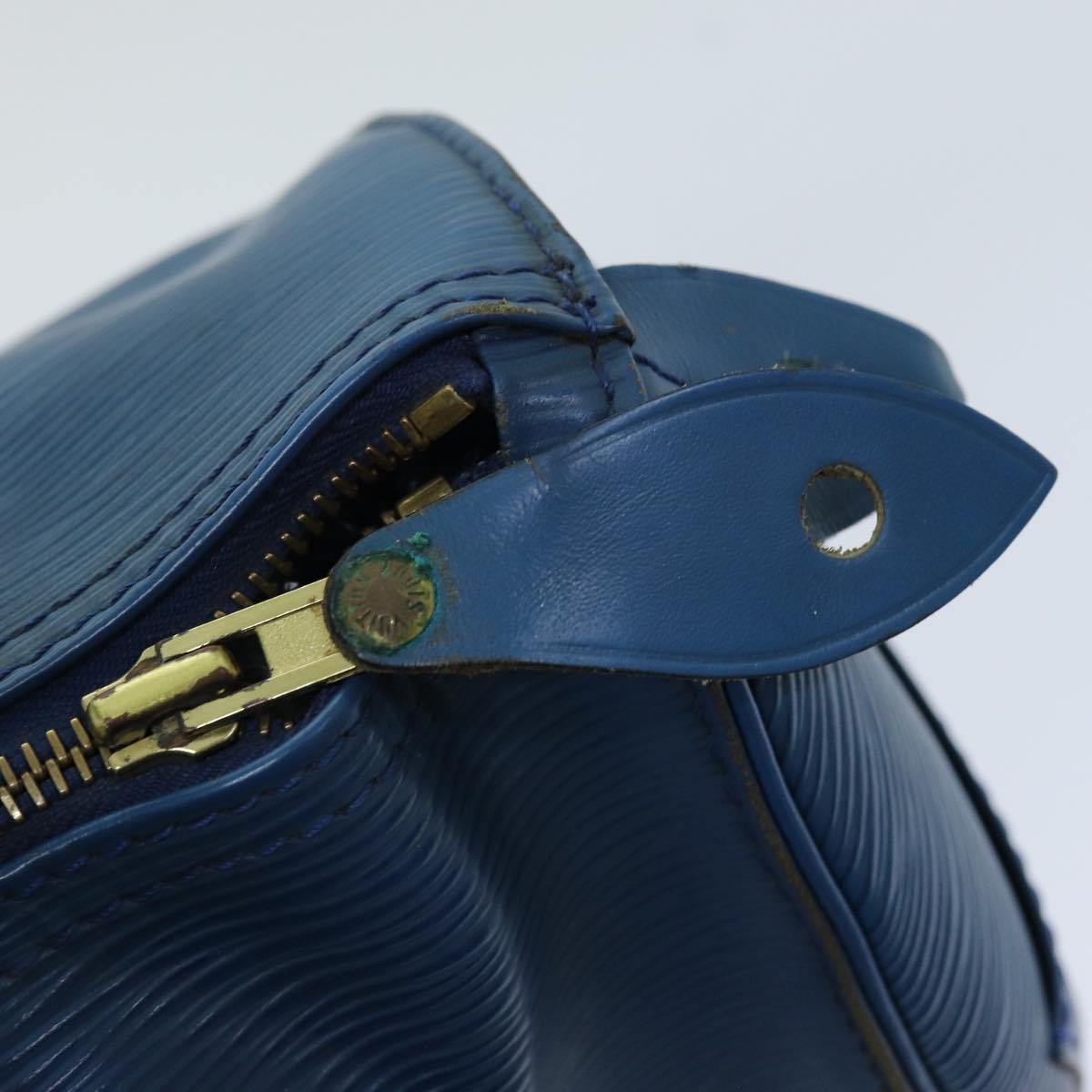 LOUIS VUITTON Epi Speedy 25 Hand Bag Toledo Blue M43015 LV 74506