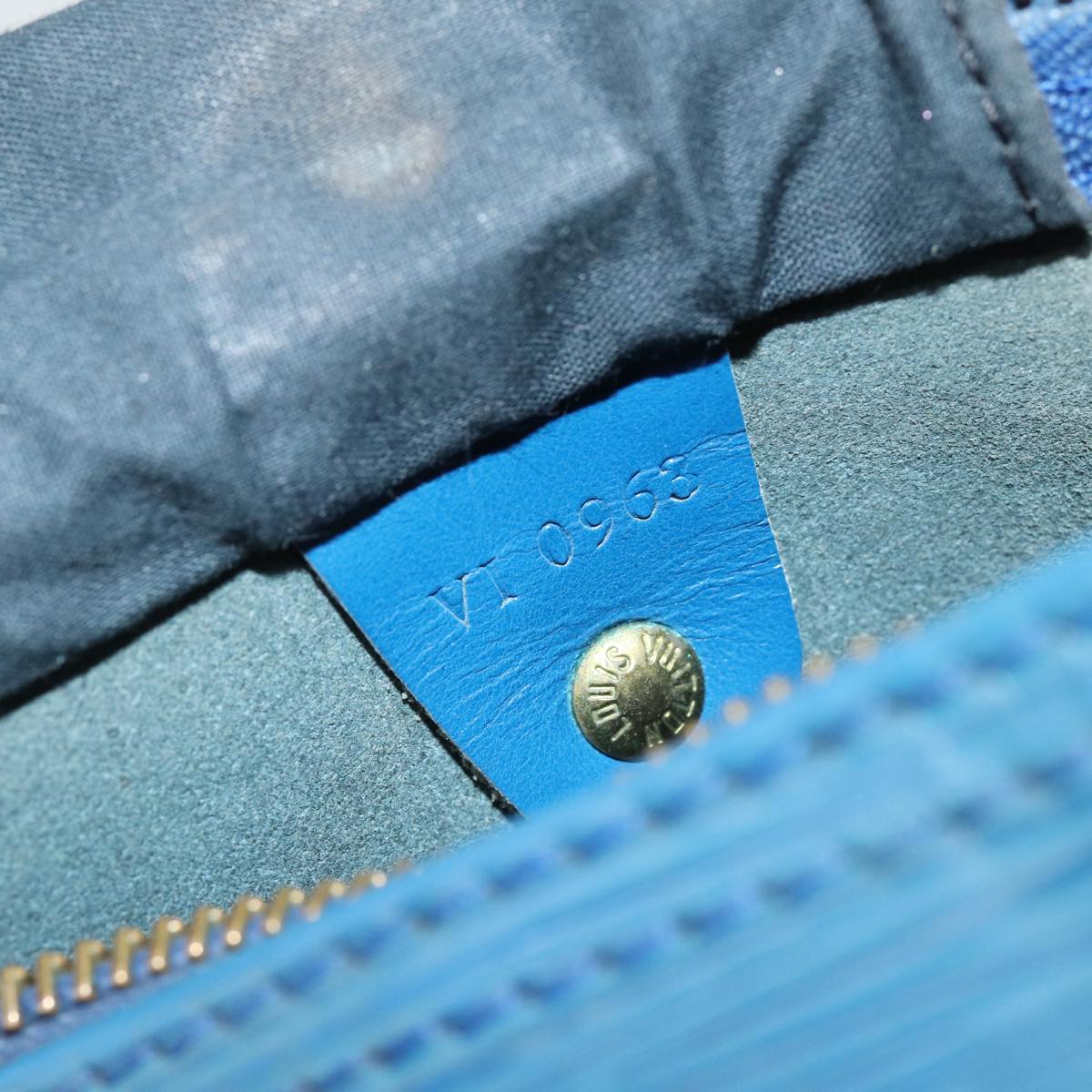 LOUIS VUITTON Epi Speedy 25 Hand Bag Toledo Blue M43015 LV 74506