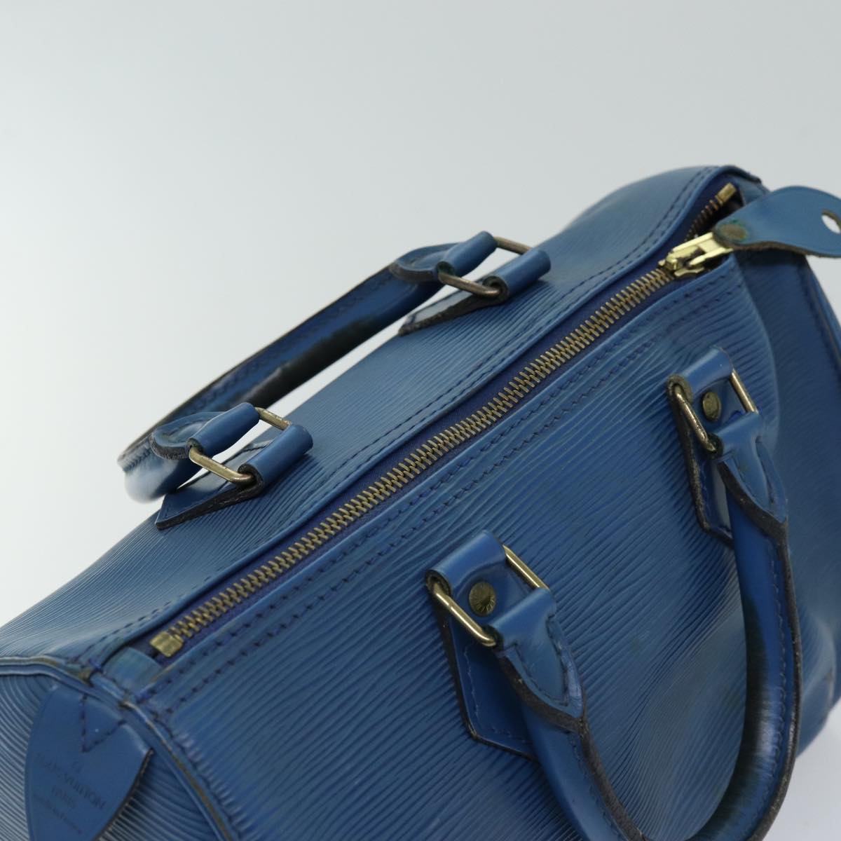 LOUIS VUITTON Epi Speedy 25 Hand Bag Toledo Blue M43015 LV 74506