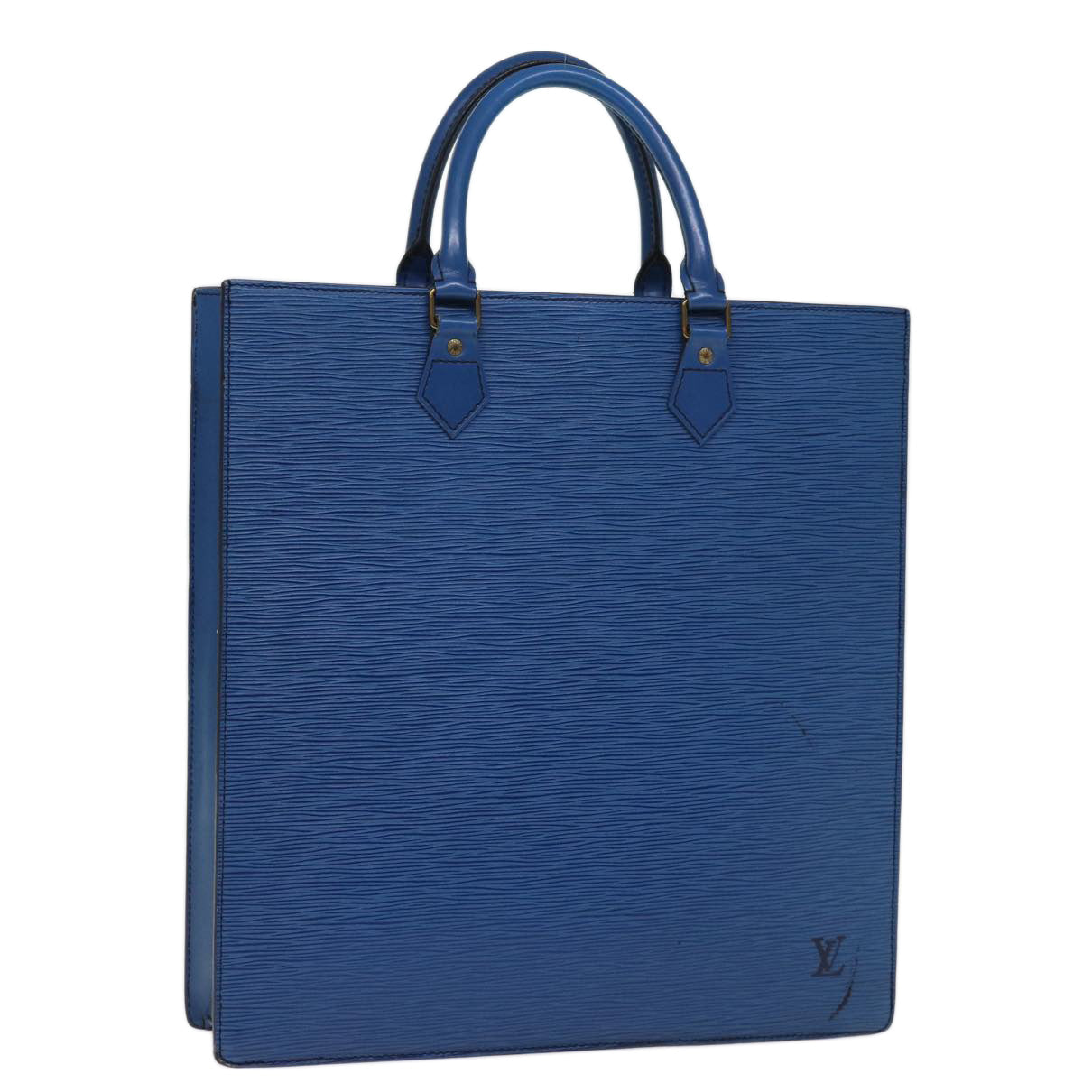LOUIS VUITTON Epi Sac Plat Hand Bag Blue M52075 LV 74512