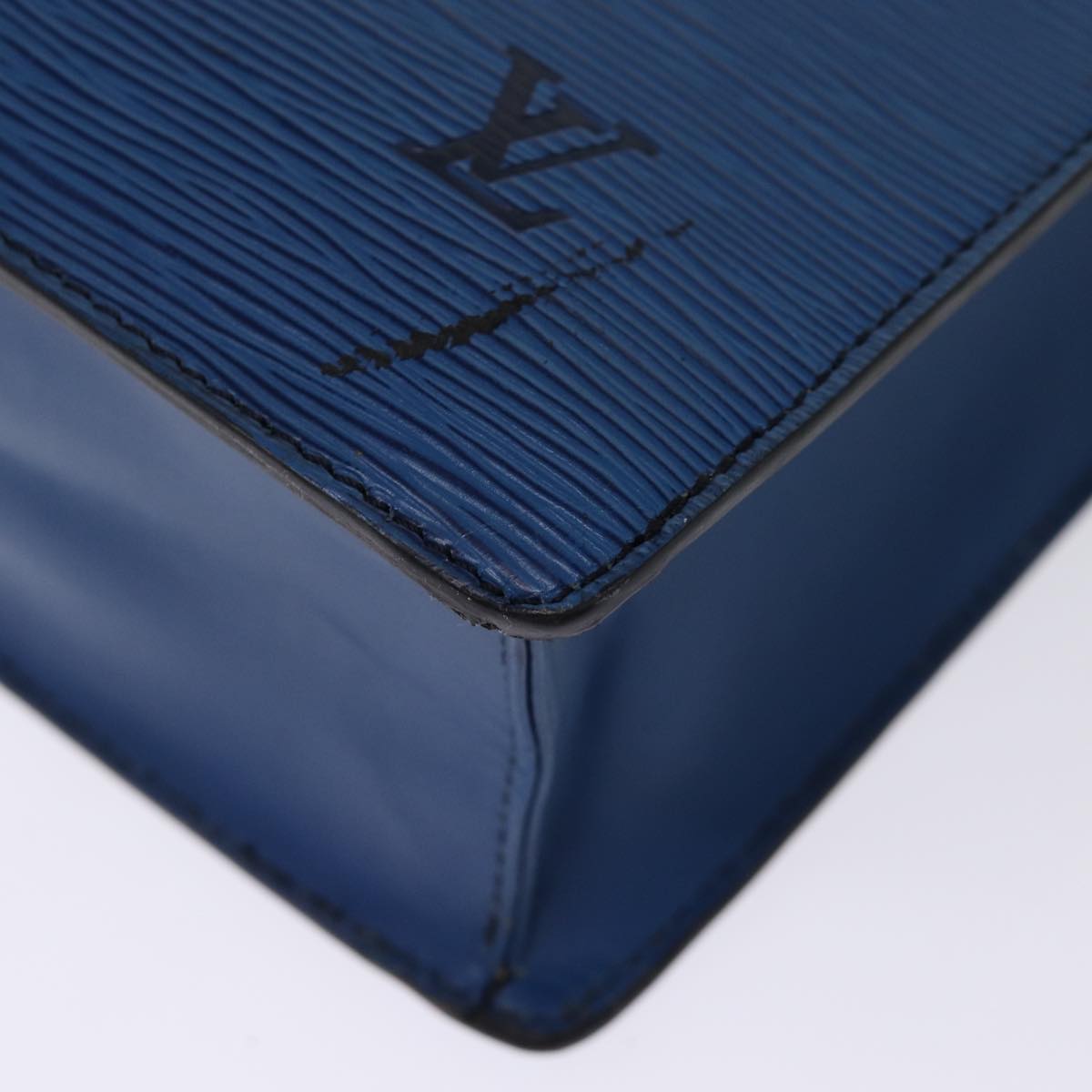 LOUIS VUITTON Epi Sac Plat Hand Bag Blue M52075 LV 74512