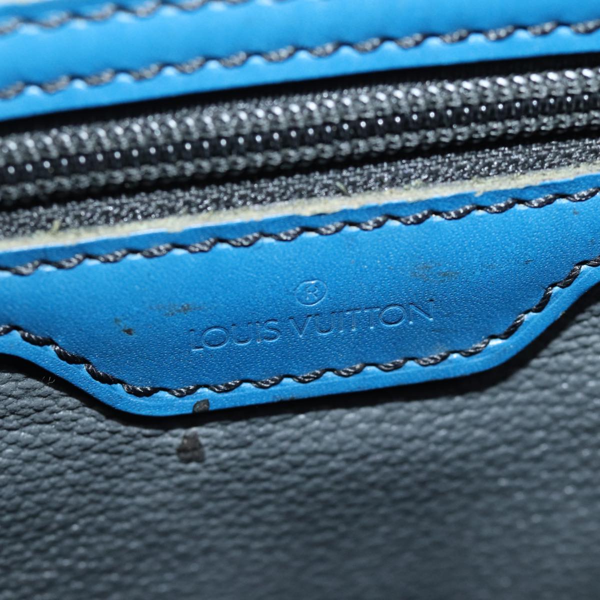 LOUIS VUITTON Epi Sac Plat Hand Bag Blue M52075 LV 74512