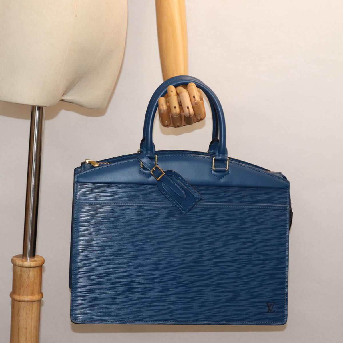 LOUIS VUITTON Epi Riviera Hand Bag Blue M48185 LV 74519