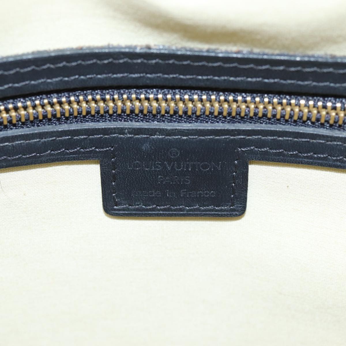 LOUIS VUITTON Monogram Mini Josephine GM Hand Bag Blue M92211 LV 74533