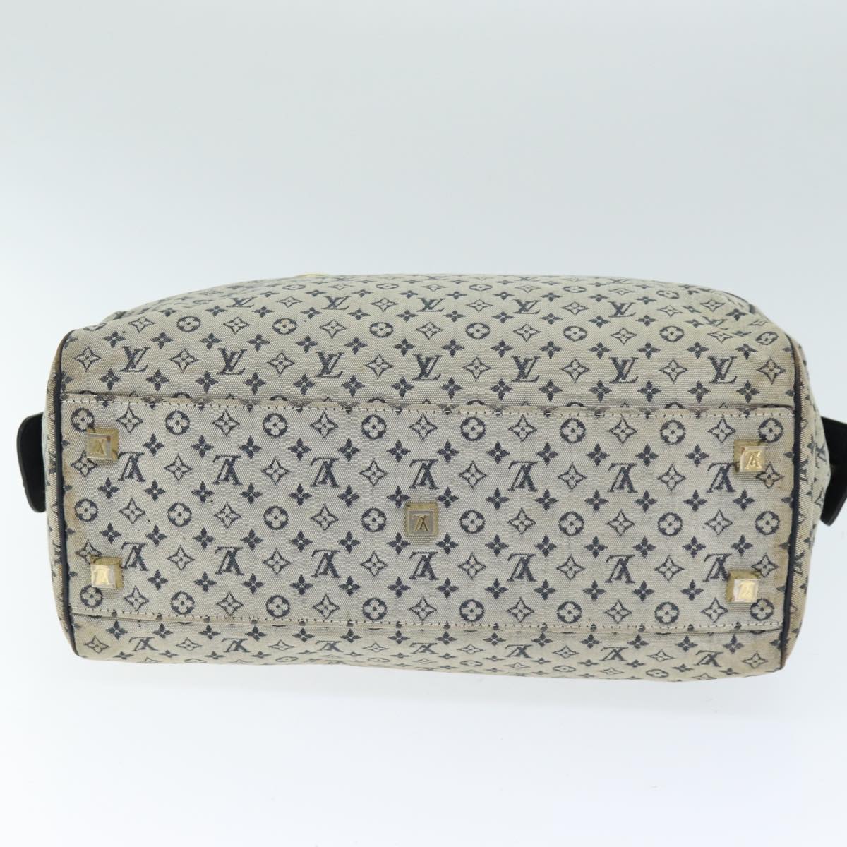 LOUIS VUITTON Monogram Mini Josephine GM Hand Bag Blue M92211 LV 74533