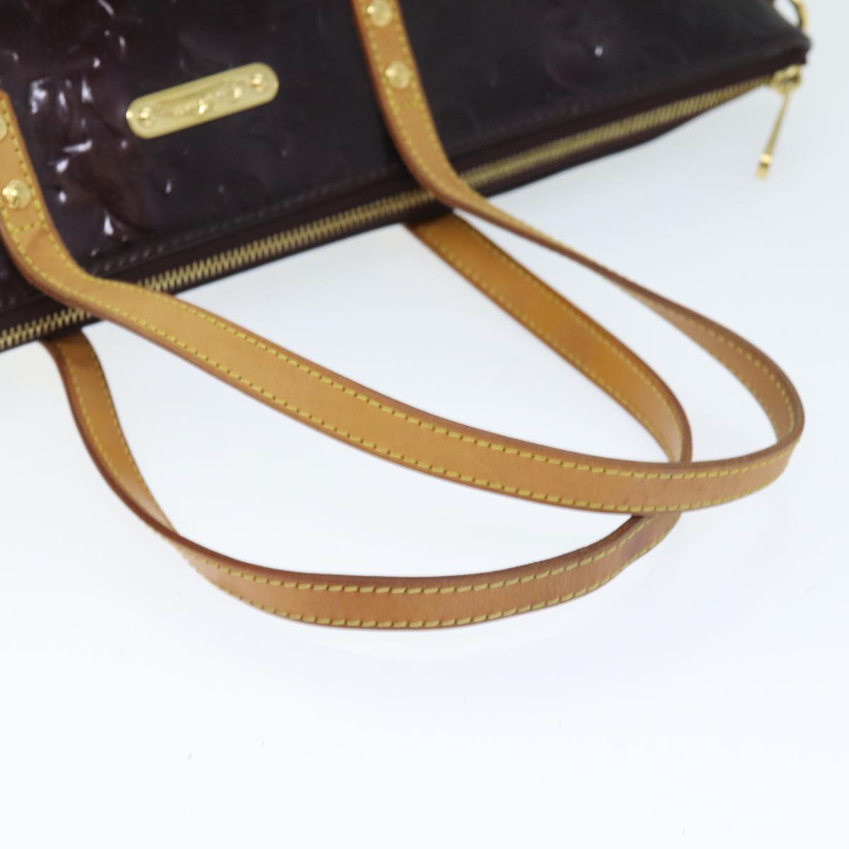 LOUIS VUITTON Monogram Vernis Bellevue GM Tote Bag Amarante M93589 LV 74534