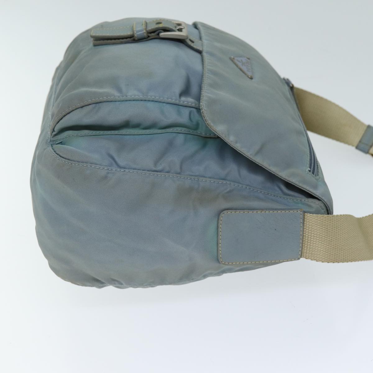 Luxury PradaShoulder Bag Nylon Light Blue 74535