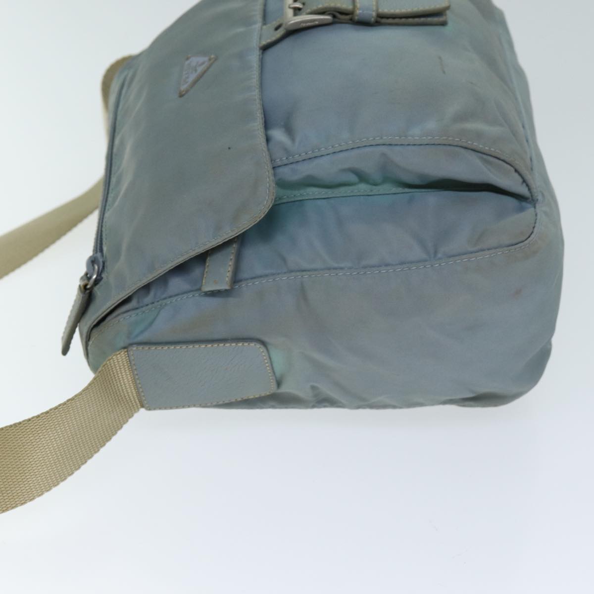 Luxury PradaShoulder Bag Nylon Light Blue 74535