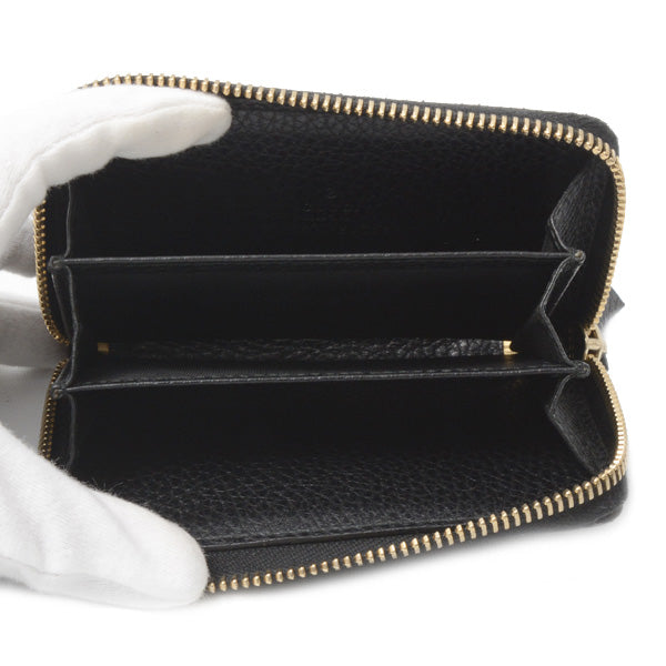 Luxury Gucci Trending 2025 Calf Leather Zip Coin Case Wallet 368877