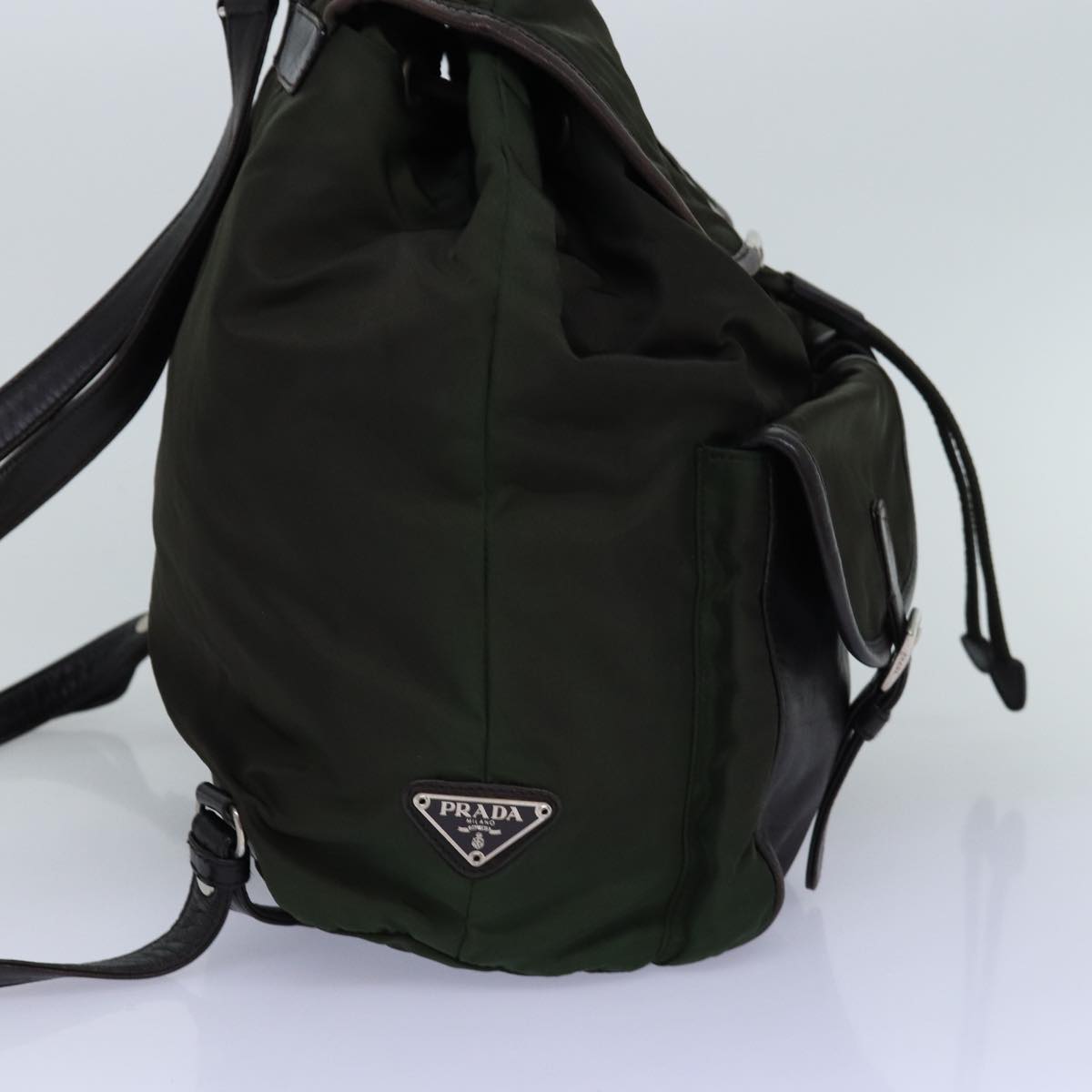 Luxury PradaBackpack Nylon Khaki 74576