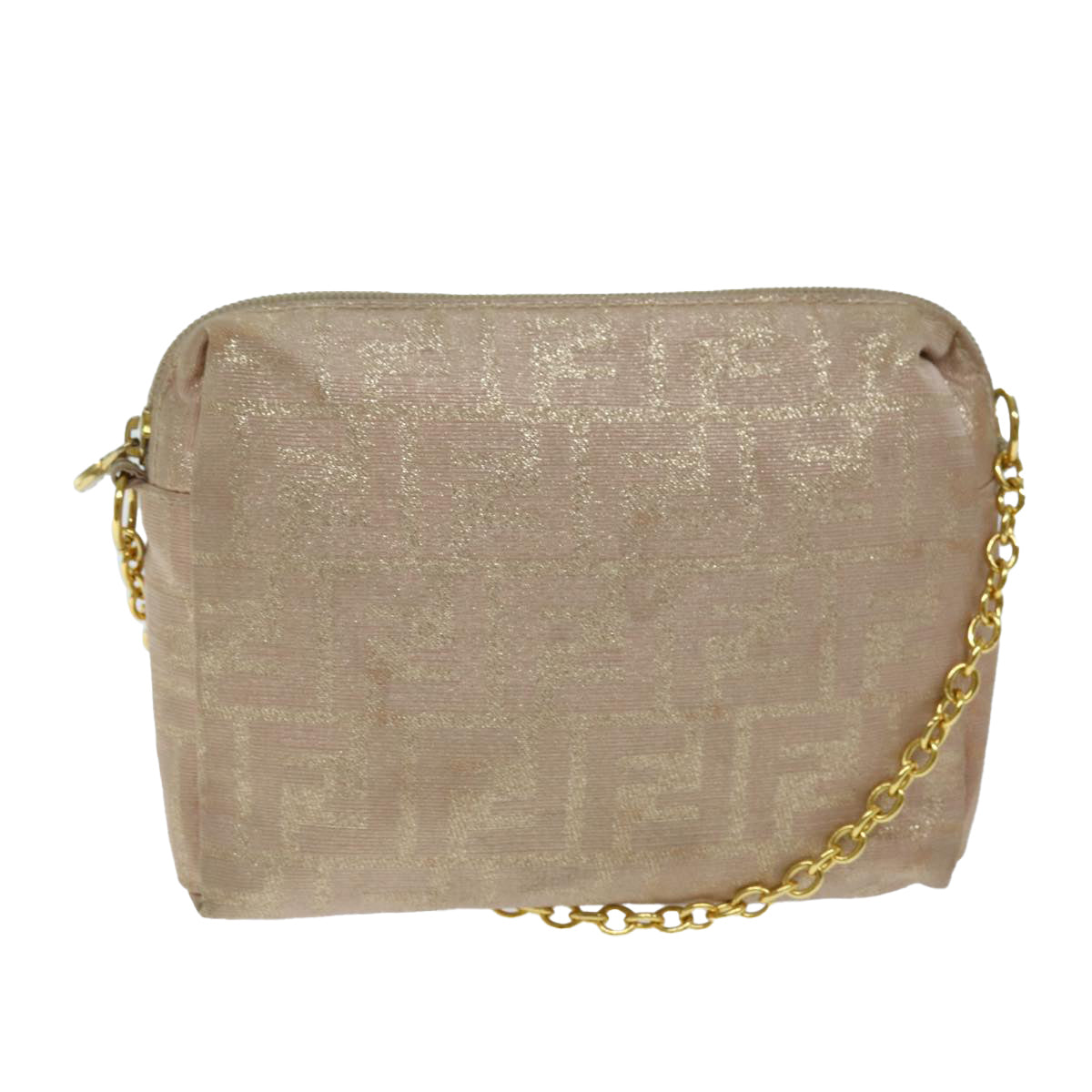 Luxury Fendi Chain Zucca Canvas Shoulder Bag Beige74583