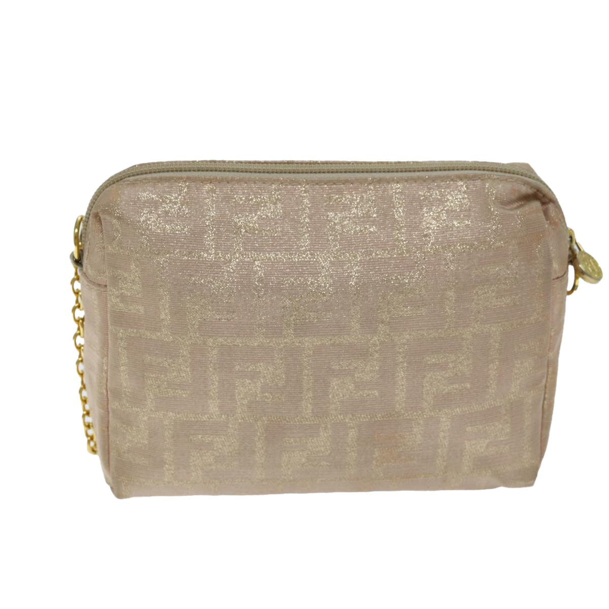 Luxury Fendi Chain Zucca Canvas Shoulder Bag Beige74583