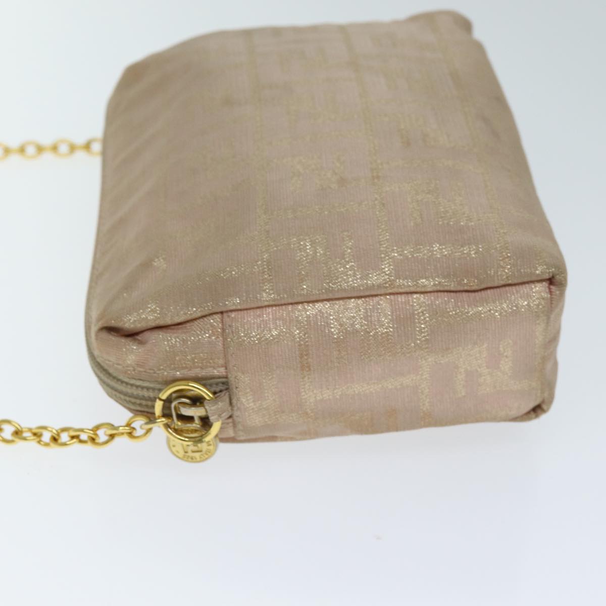 Luxury Fendi Chain Zucca Canvas Shoulder Bag Beige74583