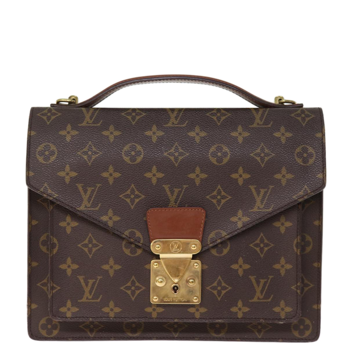 LOUIS VUITTON Monogram Monceau Hand Bag 2way M51185 LV 74586