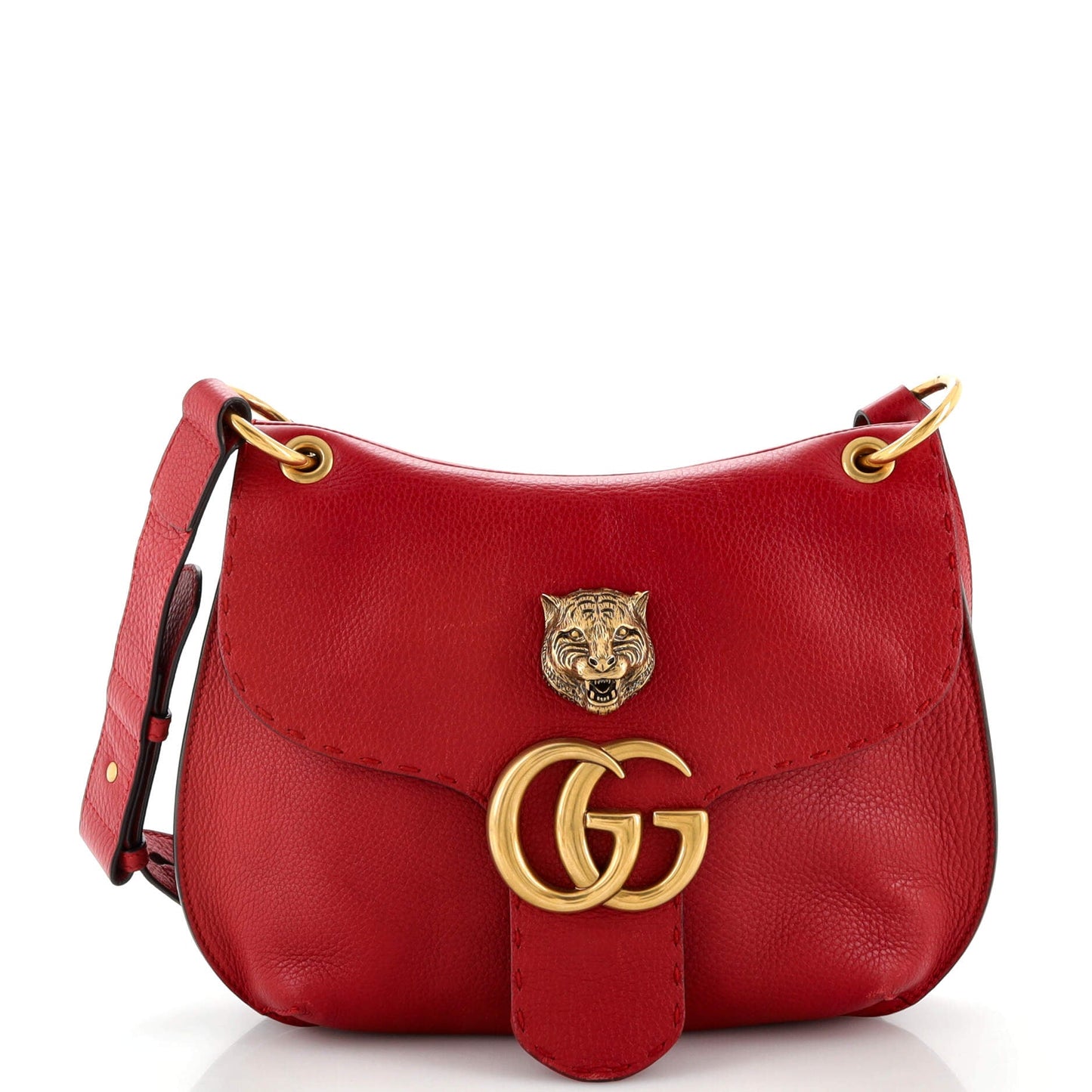 Luxury Gucci Trending 2025 GG Marmont Animalier Shoulder Bag Leather Medium